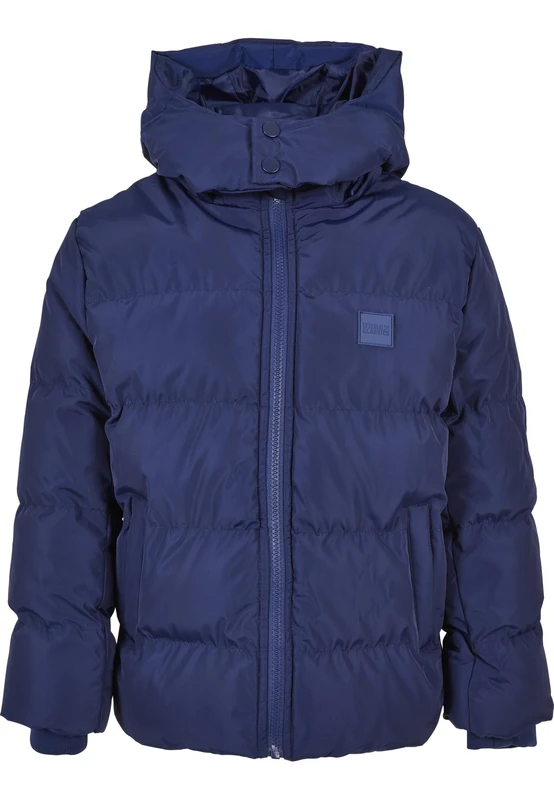 Urban Classics Boy's Hooded Puffer Jacket, spaceblue, 158/164