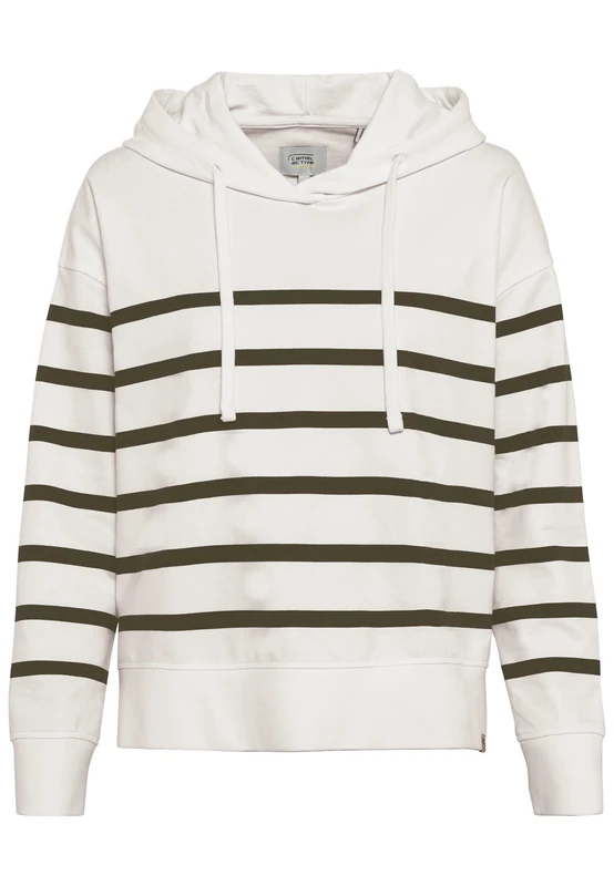 camel active Women's Damen Sweathoodie aus Baumwolle Olive, Womenswear-XL Hooded Sweatshirt