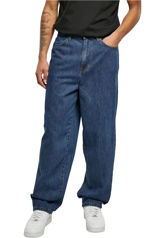 Urban Classics Men's 90's Jeans, Mid Indigo Washed, W34