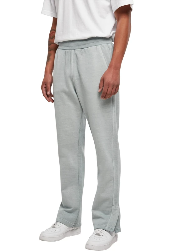 Urban Classics Mens Heavy Terry Garment Dye Slit Sweatpants Jogging Bottoms for Men 3 Colours Sizes S - 5XL, Summer Blue, 4XL