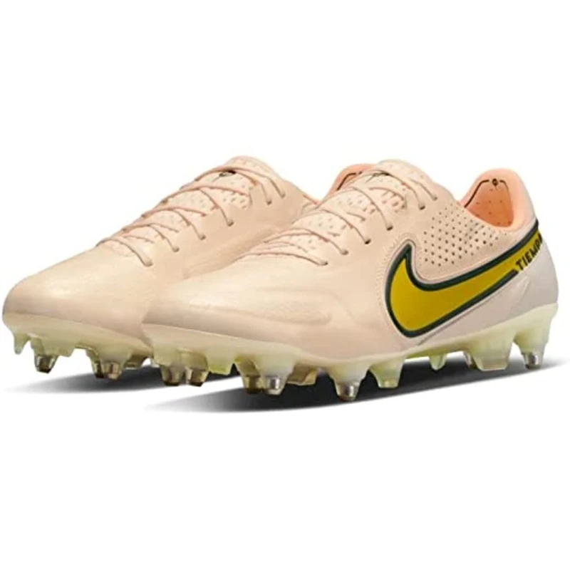 NIKE Unisex Tiempo Legend 9 Elite Sg-pro Ac Soccer Shoes, Guava Ice Yellow Strike Sunset Glow, 9.5 UK