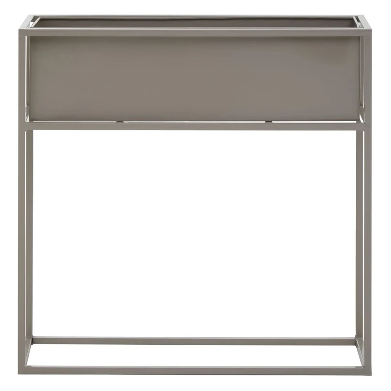 Premier Housewares Grey Floor Standing Plant Box/Bedroom Lamp/Indoor Planter/Flower Box/Outdoor Plants/Tall Planter/Pots Stand/W61 x D18 x H61cm