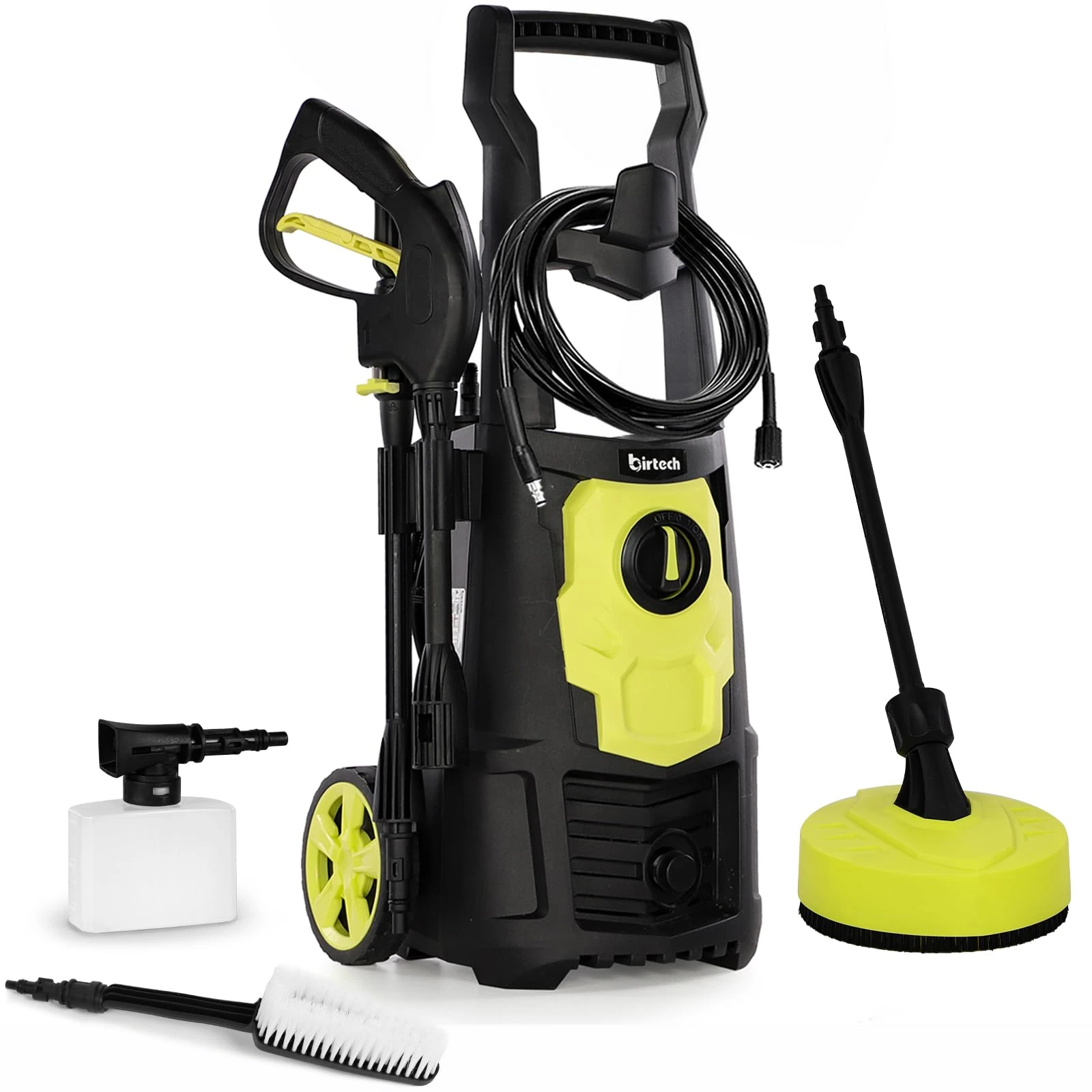 Stream Pressure Washers Jet Washer for Patio, 135Bar 1650W 420L/H Portable Power Washers with Brush, Electric High Power Washer Car Washing Machine, Garden Cleaning Machine for Driveway