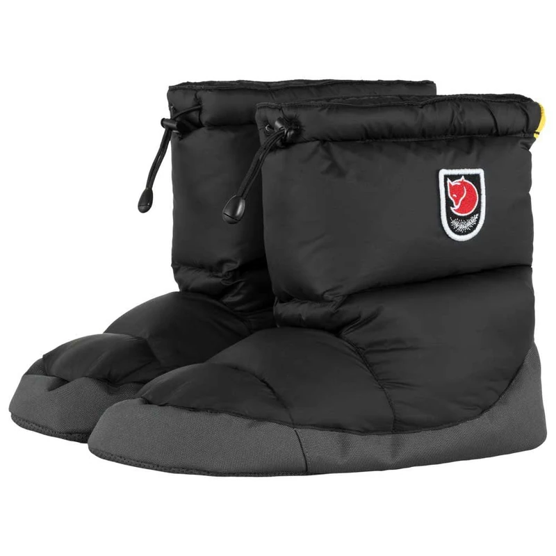 FJÄLLRÄVEN Unisex's Lightweight and Warm Boots for Use in Tent Or Cabin, Convenient to Carry with You. Shoe Covers, Black, S