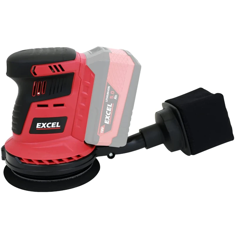 Excel 18V Cordless Rotary Sander (Battery & Charger Not Included) No-Load Speed 6000/8500/11000-125mm Base Diameter