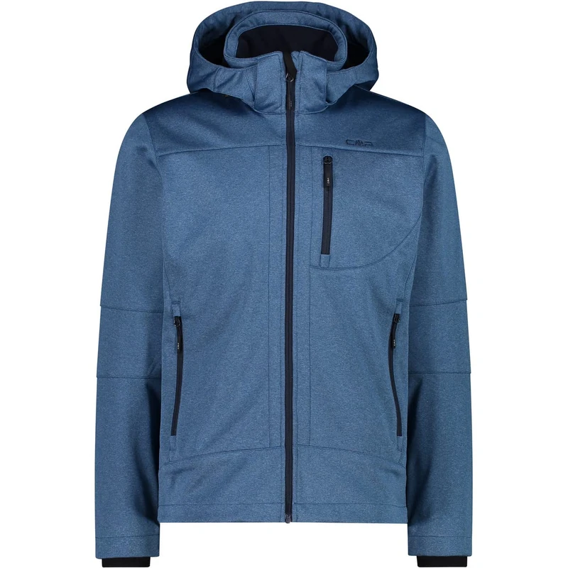 CMP, Man Jacket Zip Hood, Men, Bluestone Mel., 54