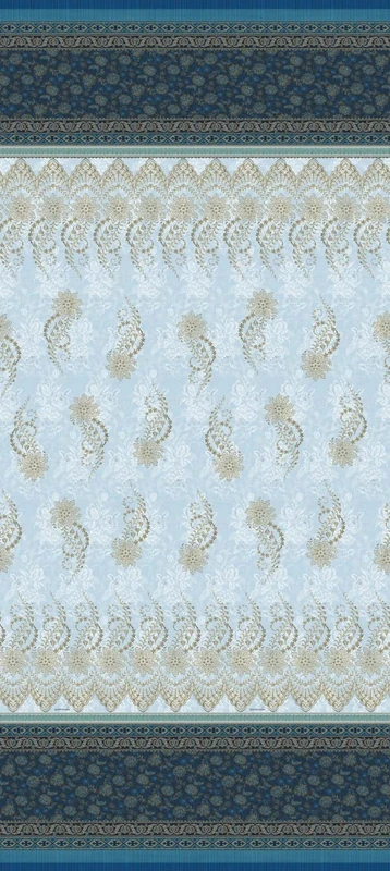 Bassetti Foulard Oristano B1 9324008 Mako Satin Cotton 350 cm x 270 cm Blue