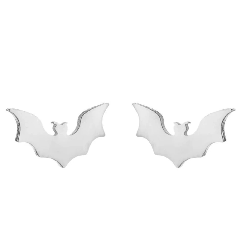 Mini Flying Bat Stud Earrings for women Stainless Steel Small Flying Animals Post Stud Earrings, 1.1 cm x 0.7 cm / 0.47 inches x 0.27 inches, Stainless Steel, No Gemstone - Image 1