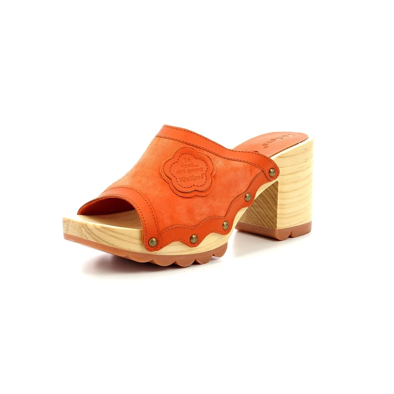 KICKERS Women's Kick Woodstok Flip-Flop, Orange Brick, 3.5 UK