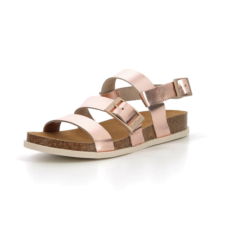 KICKERS Women's Kick Alana Flat Sandals, Rose Gold, 7.5 UK