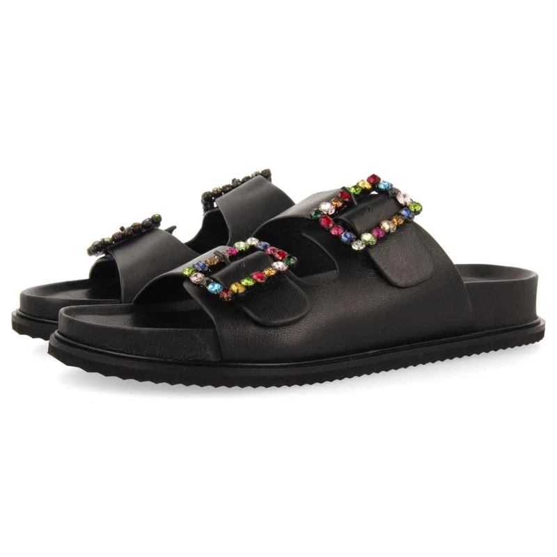 GIOSEPPO KORONADAL, Women's Sandal, Black, 39 EU, Black/White, 7 UK