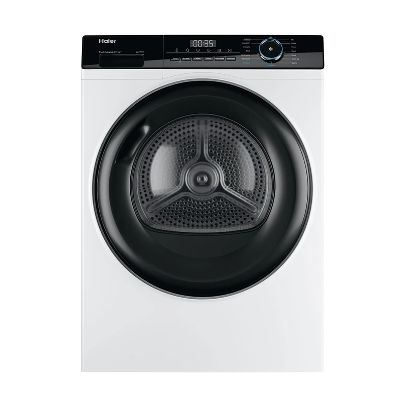 Haier HD80-A2939 Freestanding Heat Pump Tumble Dryer, 8kg Load, White [Energy Class A++]