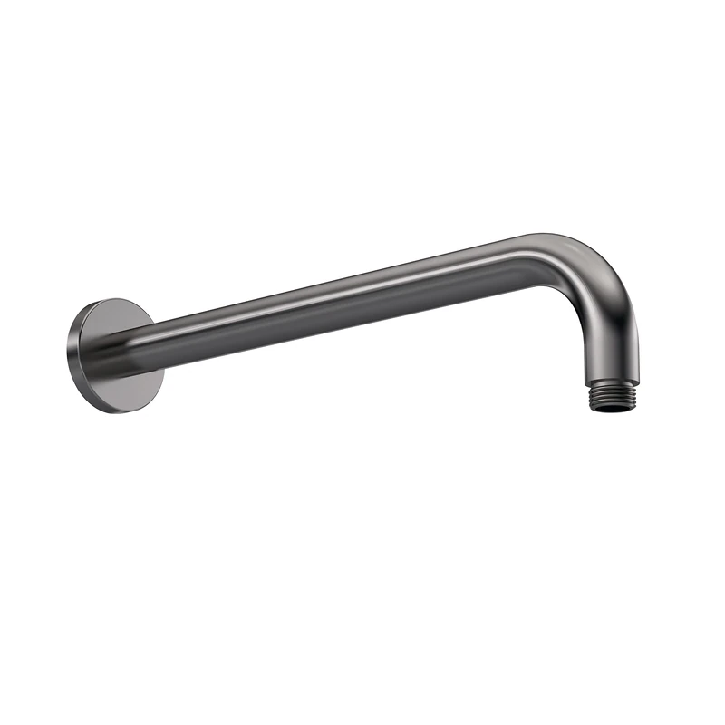 nuie ARM701 Arvan Modern Bathroom Round Ceiling Mount Shower Arm, 108mm, Brushed Pewter