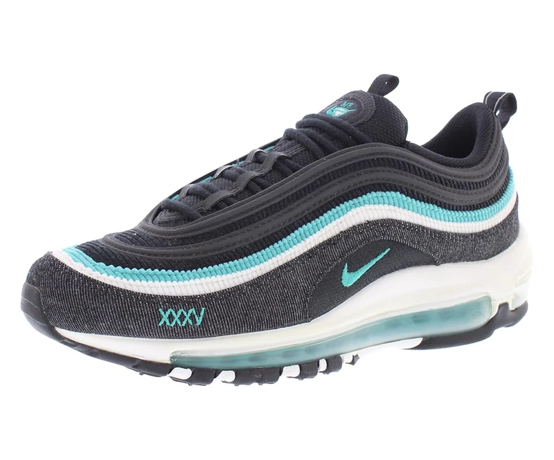 NIKE DN3275-001 Air Max 97 SE Sneaker Male Black/Sport Turq-Summit White UK 4