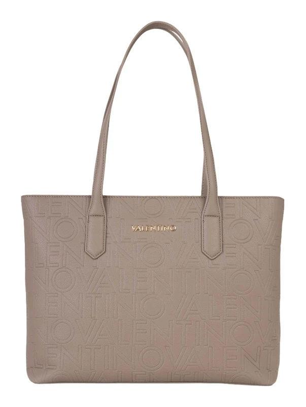 Valentino Pansy Shopper Shoulder Bag Taupe