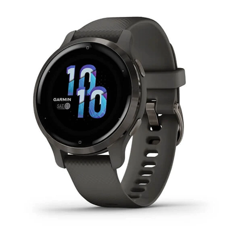 Garmin [Renewed Venu 2S GPS 40mm Smartwatch, AMOLED Touchscreen, All-day Advanced Health & Fitness Features, Music Storage, Wellness Smartwatch with up to 10 days battery life, Graphite (Renewed)