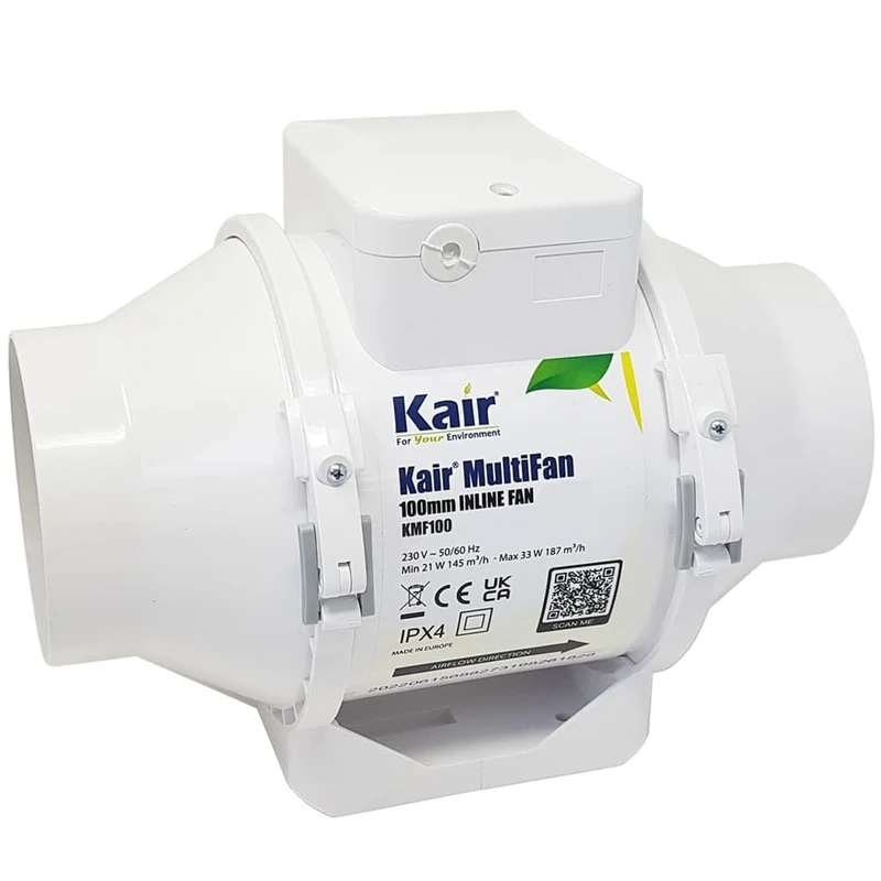 Kair MultiFan In Line Fan 100mm Standard - Image 1