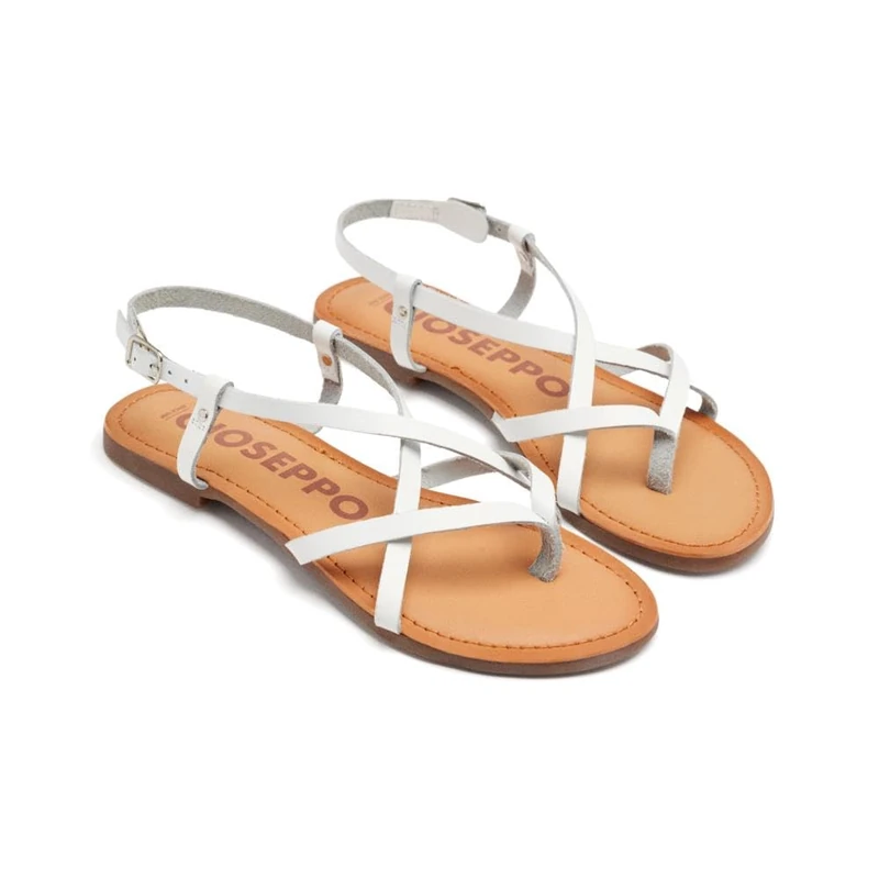 GIOSEPPO Women's Lelex Sandal, White, 4 UK