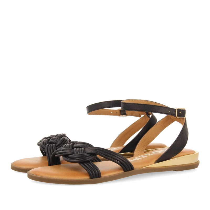 GIOSEPPO Women's Telha Sandal, Black/White, 6 UK