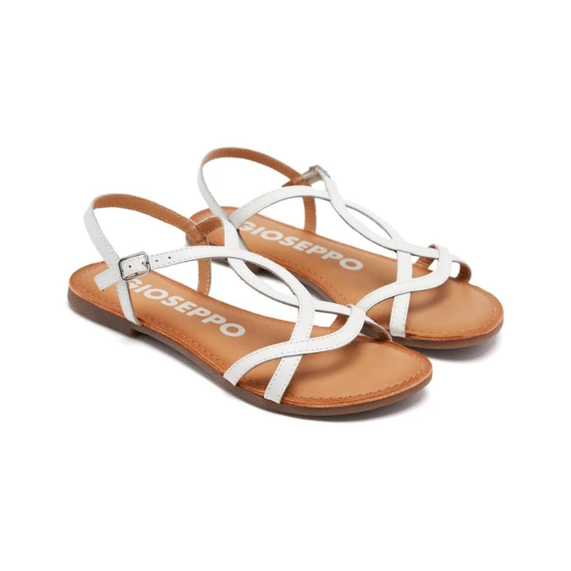 GIOSEPPO lamim Women's White Thin Strap Sandals, white, 5 UK