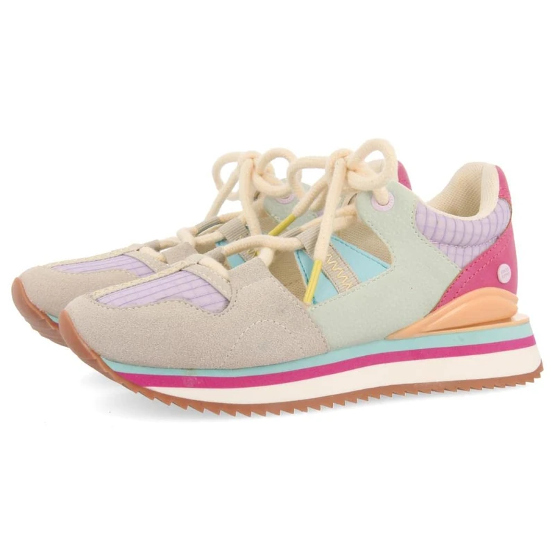 GIOSEPPO Flayat Multicolor Semi-Open Court Sneakers for Girls, multicoloured, 13 UK Child - Image 1
