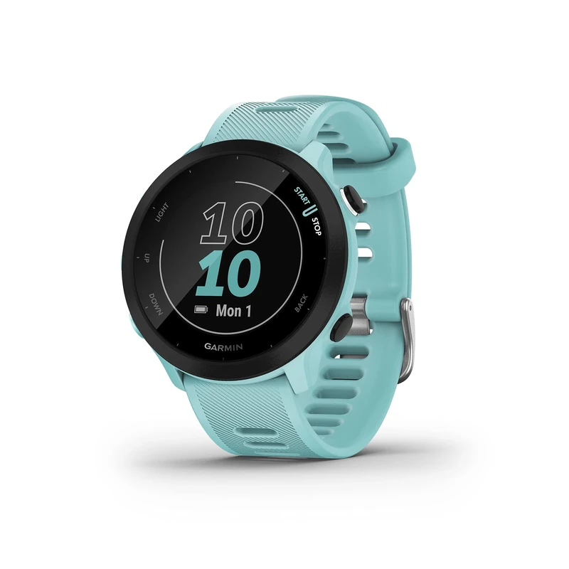 Garmin [Renewed Forerunner 55 GPS 42mm Running Smartwatch, Easy to use, Lightweight, Training Guidance, Safety & Tracking Features, Aqua (Renewed)