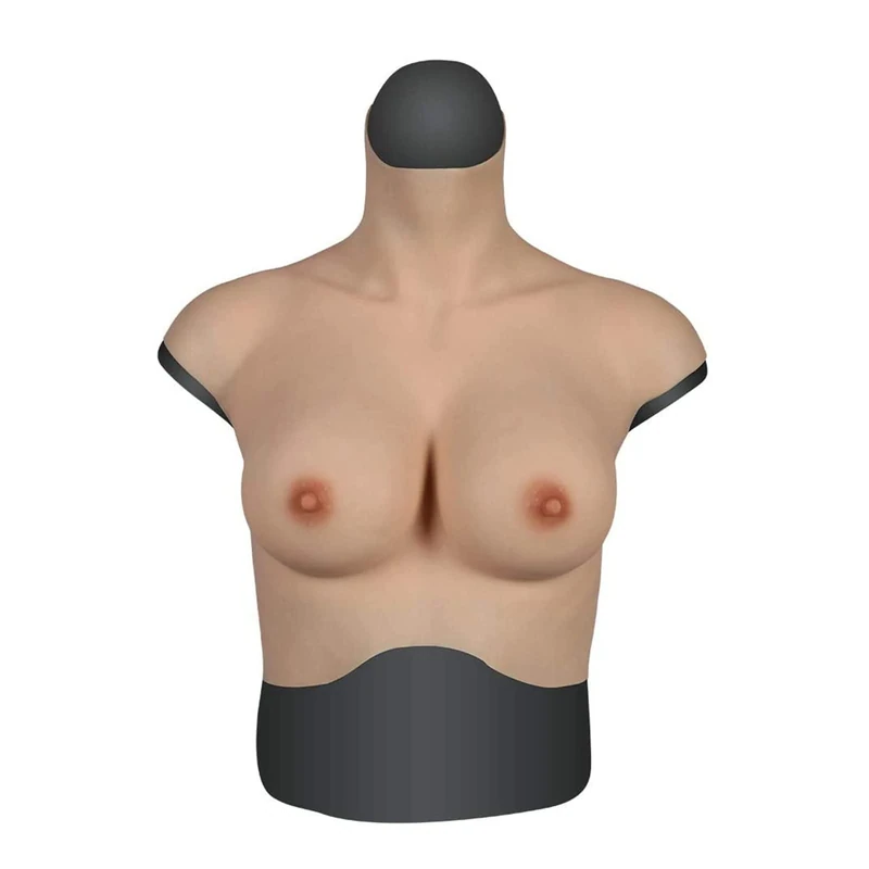 Lifelike Silicone Breasts Form Prosthesis - Fake Boobs Breastplate Pads Enhancer for Crossdressers Transgender Cosplay,#2 Gel,L E Cup