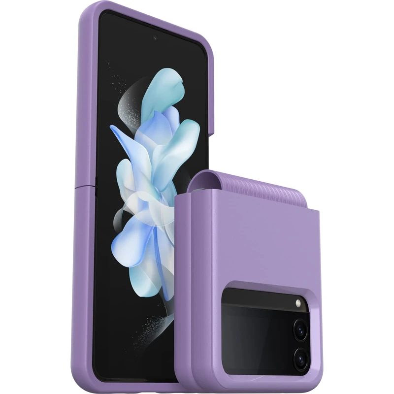 OtterBox Symmetry Flex Case for Samsung Galaxy Z Flip4, Shockproof, Drop proof, Sleek and Refined Two Piece Protective Case, 3x Tested to Military Standard, for foldable phones, Purple