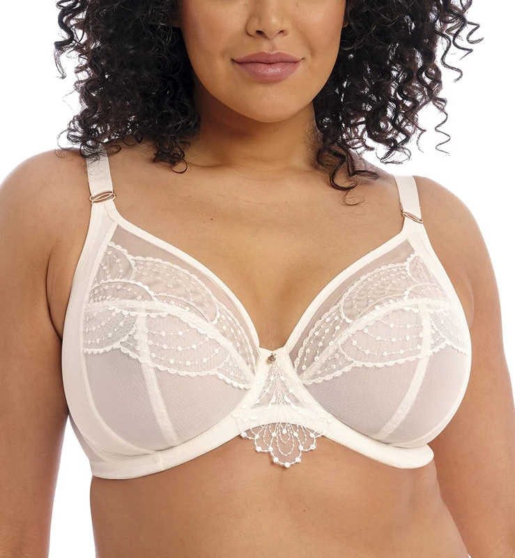 Elomi Women's Priya Underwire Plunge Bra, Vanilla, 36H US
