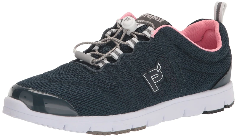 Propét Women's TravelWalker Ii Sneaker, Navy/Melon, 5.5 UK