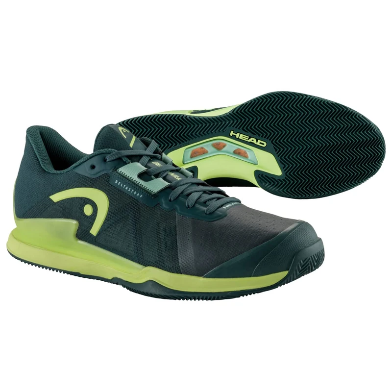 HEAD Men's Sprint Pro 3.5 Clay Tennis Shoe, Forest Green, Light Green, 40.5 EU