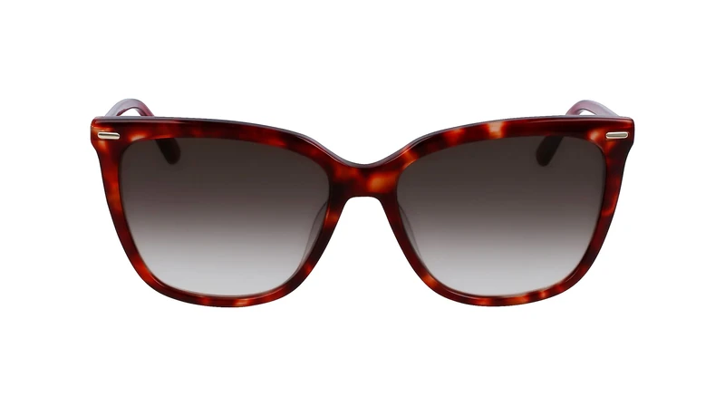 Calvin Klein Women's Sunglasses CK22532S - Burgundy Havana with Gradient Smoke Khaki Lens