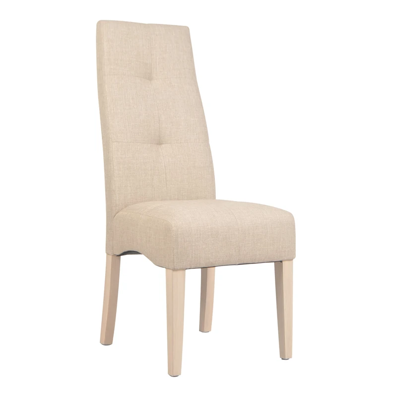 Demeyere Sedia Elite Grigio/Naturale, Legno, Beige, 470x650x1 090MM