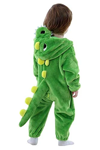 LOLANTA Unisex Baby Dinosaur Dragon Costume,Toddler One-Piece Hooded Animal Fancy Dress Romper