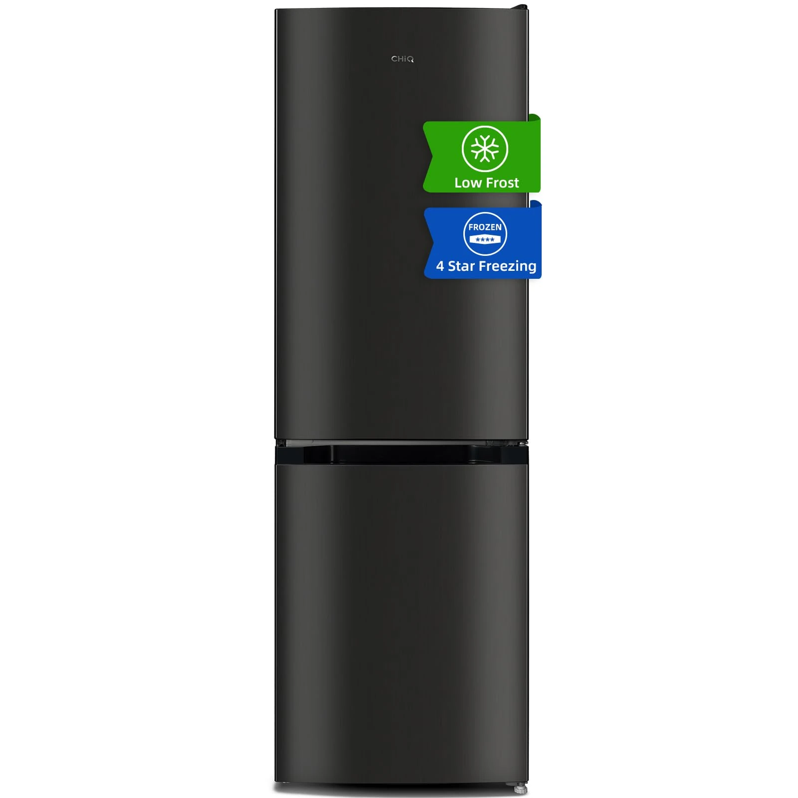 CHiQ FBM157L4EU, Fridge Freezer, Net Capacity 157L, 70/30, Width 48CM, Height 144CM, Black,Low Frost, Enegy Rated E, 39 dB, 12-Year Compressor Service