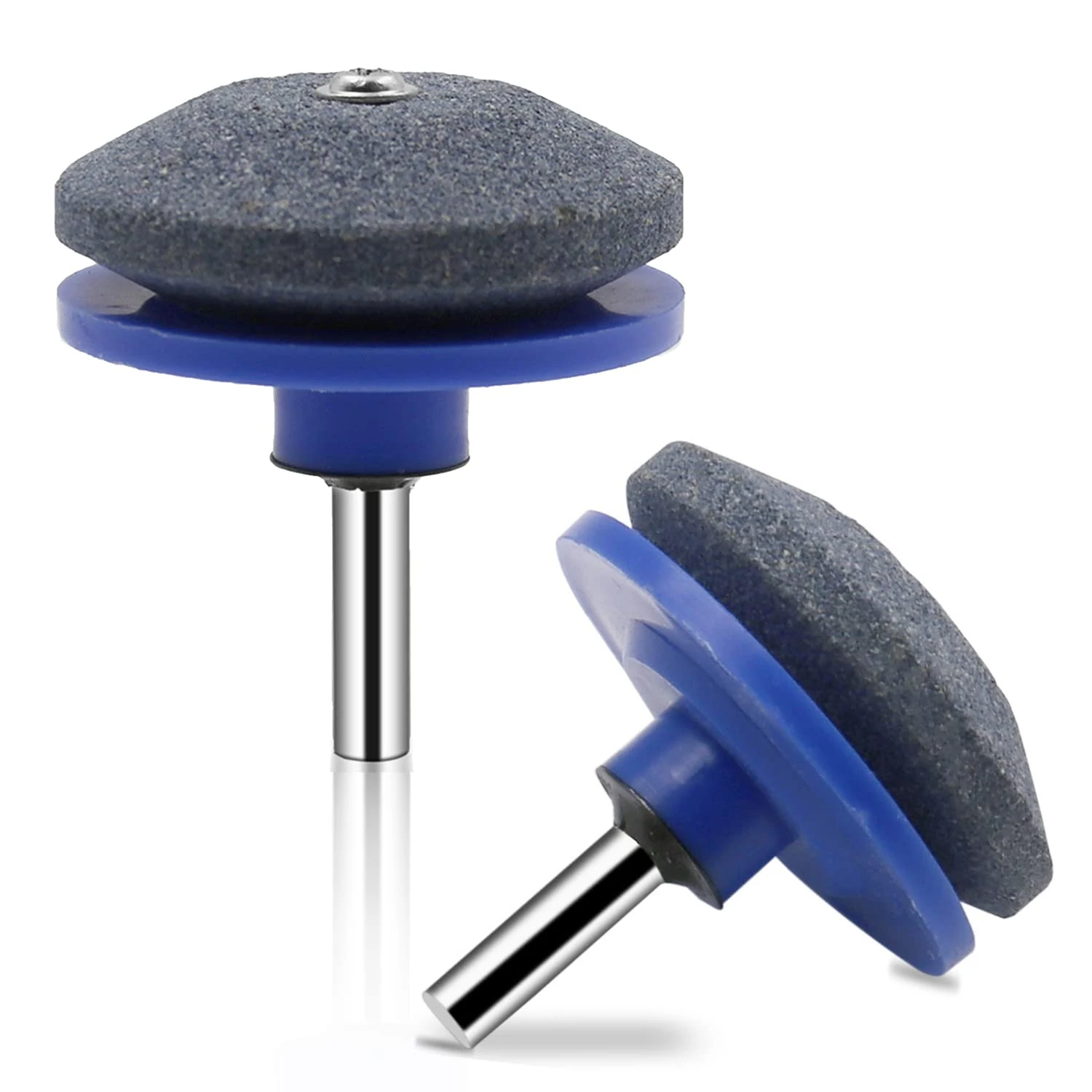 2Pcs Lawn Mower Blade Sharpener, Heavy Duty Garden Tool Sharpener, Precise Multipurpose Sharpener for Rotary Lawn Mower, Spades, Hoes, Lawn Edgers Tool ＆ Most Power Drill Hand Drill