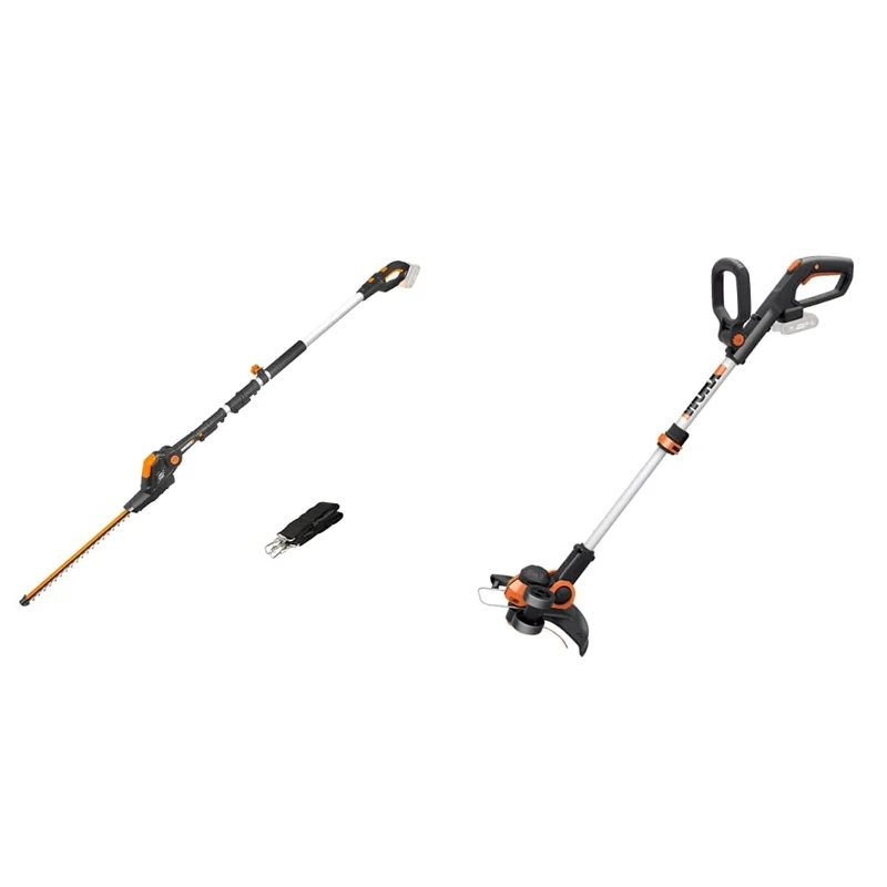 WORX WG252E.9 18V (20V Max) Cordless Pole Hedge Trimmer 45cm-Body Only & WG163E.9 GT3 Command Feed Cordless Grass Trimmer 30cm 18V - BODY ONLY