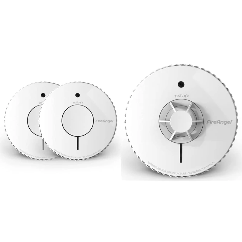 FireAngel Optical Smoke Alarm with 10 Year Sealed For Life Battery, FA6620-R-T2 - Twin Pack, White & Heat Alarm with 10 Year Sealed For Life Battery, FA6720-R (HT-630 replacement, new gen)