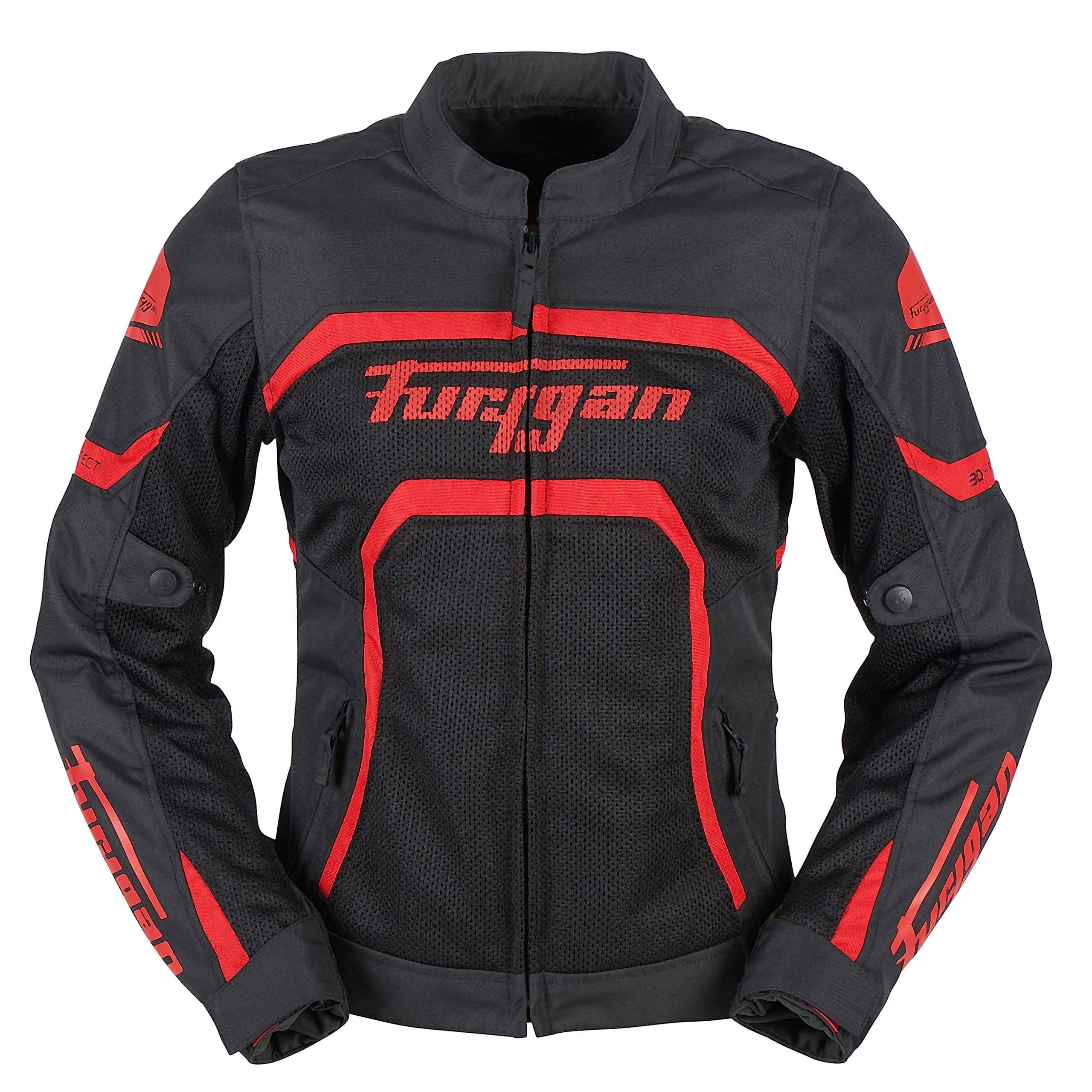 Furygan Womens Mystic Evo Vented Jacket, Noir/rouge, M UK