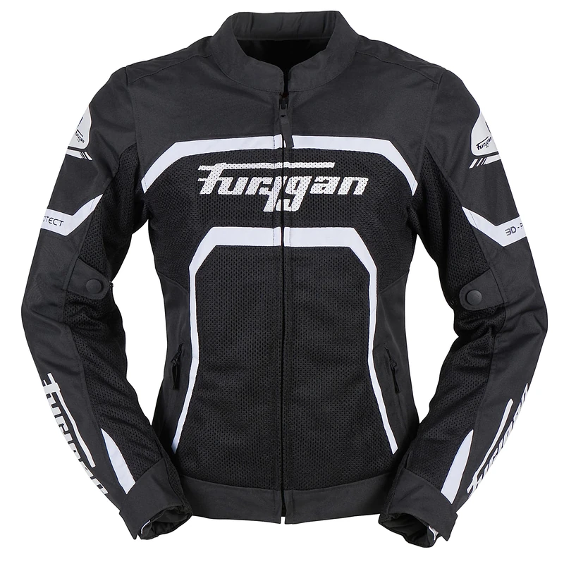 Furygan Womens Mystic Evo Vented Jacket, Black-white, L UK