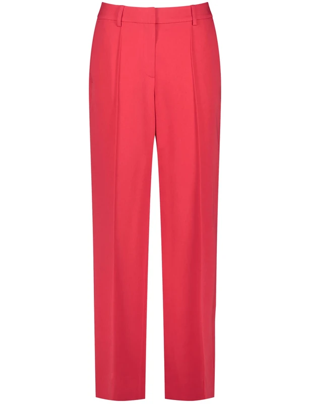 Taifun Women's Elegant, Wide Leg Trousers, Cloth, Combi Long, Wide Trousers, Plain Colour, Regular Length, Rose Kiss, 8