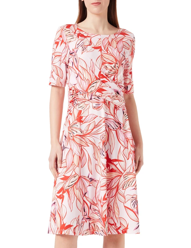 Gerry Weber Women's 180023-35021 Dress, Purple/Pink/Red/Orange Print, 8 - Image 1