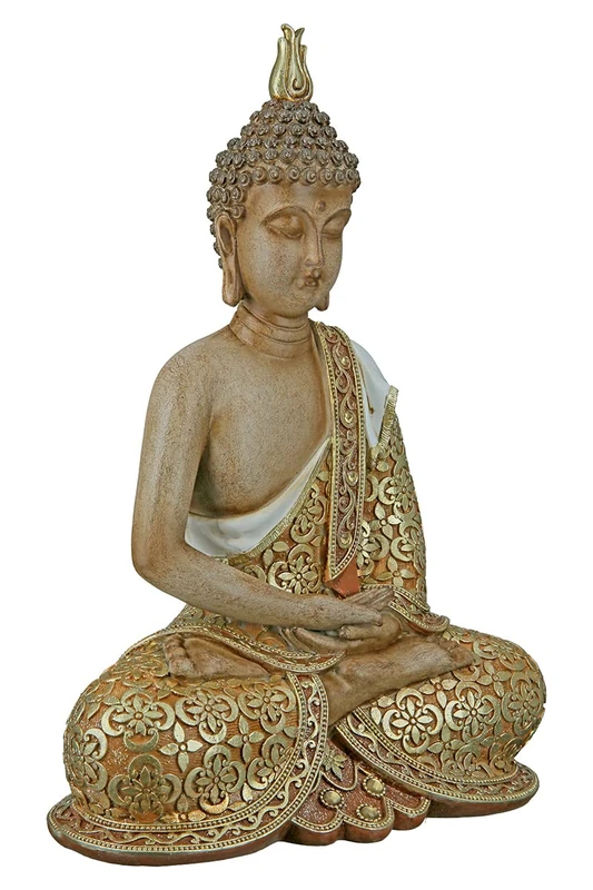 GILDE Figurine Sculpture Buddha Sitting Height 29 cm