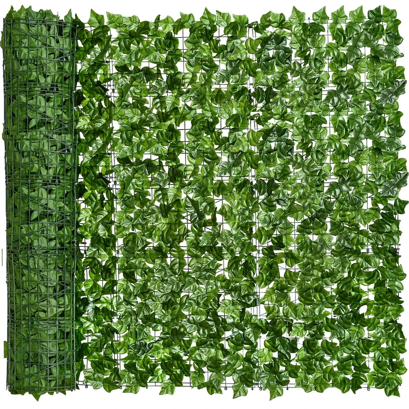 DearHouse Artificial Ivy Privacy Fence Wall Screen, 59x177.1inch Artificial Hedges Fence and Faux Ivy Vine Leaf Decoration for Outdoor Garden Decor