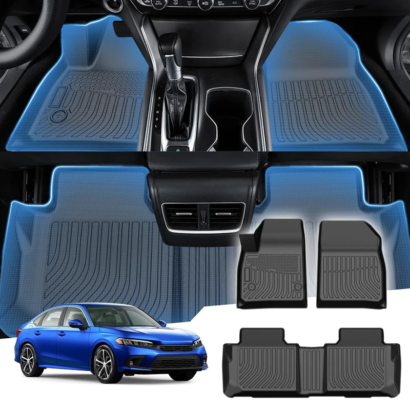Sunsdrew Custom Fit for Floor Mats 2019-2022 Chevrolet Blazer All Weather Guard Floor Liners Heavy Duty Waterproof Carpet Mats Odorless Full Set
