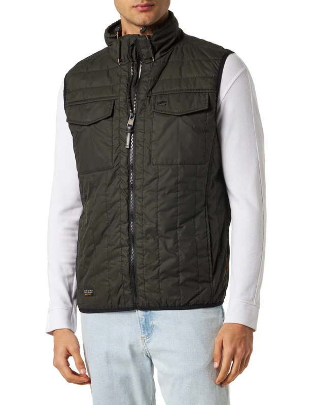camel active Men's 460370/1o65 Vest, Olive, 40