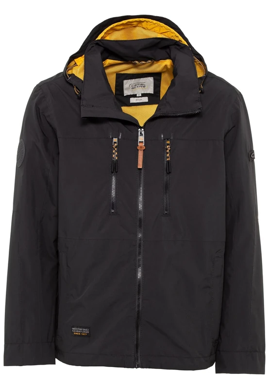 camel active Men's teXXXactive® Functional Jacket Made from Recycled Polyester, charcoal, 36