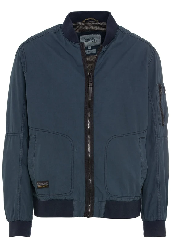 camel active Men's Blouson with College Collar, darkblue, 33 - Image 1