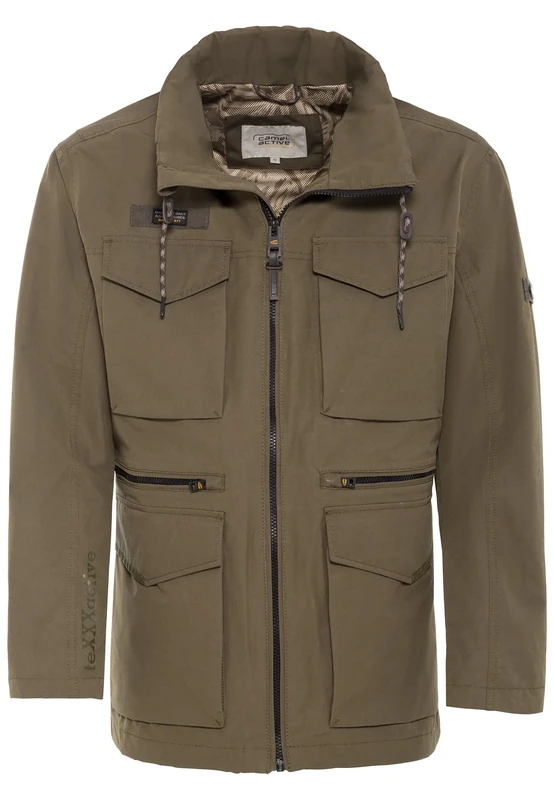 camel active Men's 420514/1o21 Jacket, Olive Brown, 26
