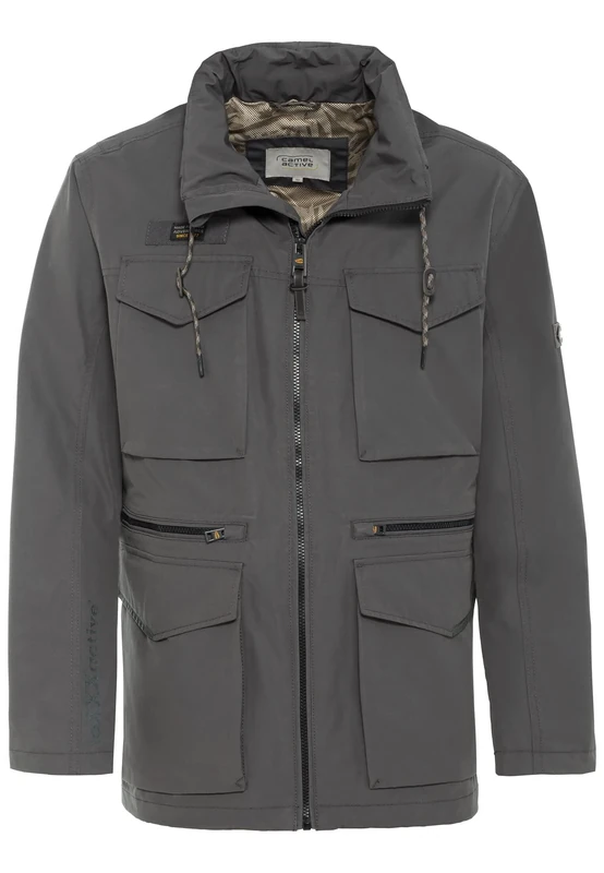 camel active Men's 420514/1O21 Jacket, Shadow Grey, 60, Grey (shadow grey)